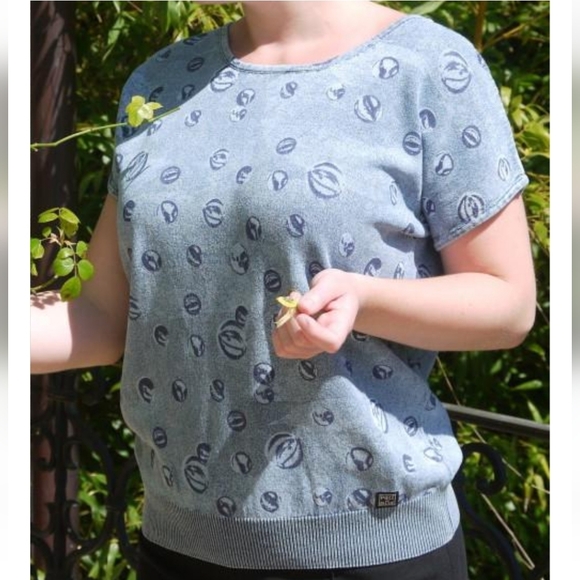 Tops - Piece of Blue Pullover Light Indigo Blue Large